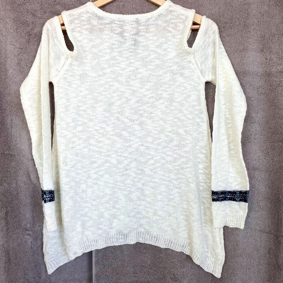 Freshman 1996 Girl Open Knit Cut Out Tassel Lightweight Sweater Sz XL(16) Tribal - Picture 5 of 13